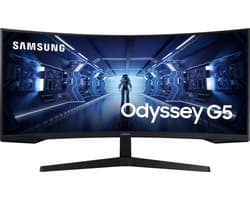 Samsung Odyssey G5 LC34G55TWWPXEN - QHD Ultrawide Curved Gaming Monitor - 165Hz - 34 Inch
