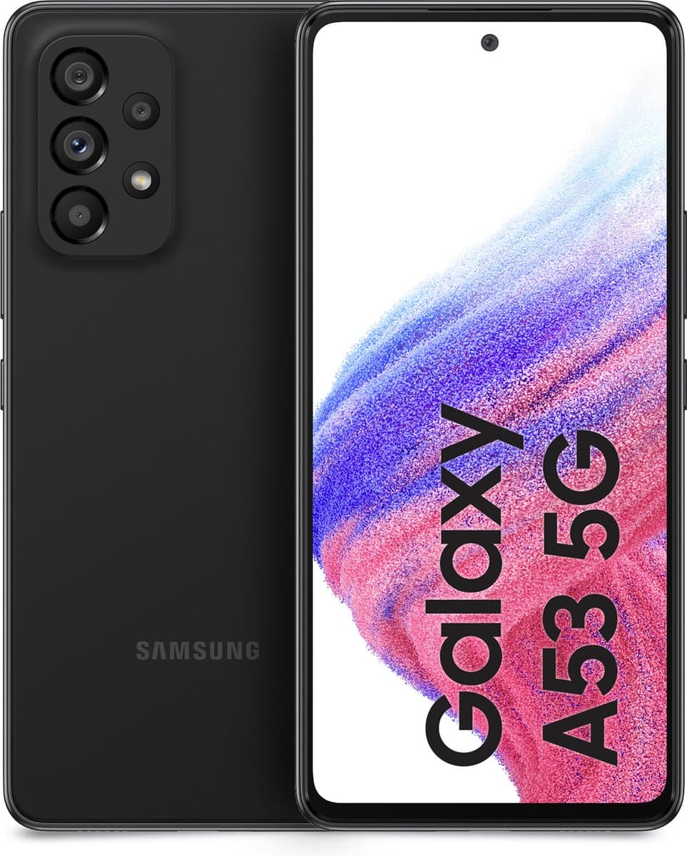 Samsung Galaxy A53 5G SM-A536B/DS 16,5 cm (6.5') Hybride Dual SIM Android 12 USB Type-C 8 GB 256 GB 5000 mAh Zwart — afbeelding 1