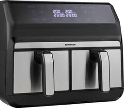 Inventum GF800HLD Dubbele Airfryer XXL - 8L - Dual Cook - Grill- & roosterfunctie - 8 programma's - 80-200 °C - PFAS-vrij - Tot 6 personen - Zwart/RVS — thumbnail 11