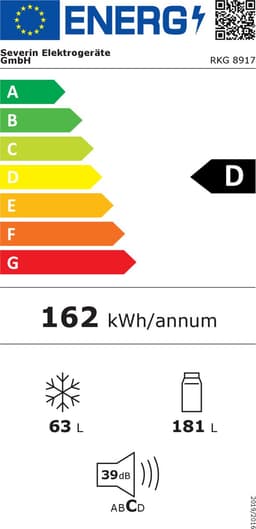 Severin RKG 8917 Retro Koel-Vriescombinatie – 244 Liter – LED – Retro Design - Rood — thumbnail 2
