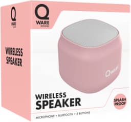 Qware - Draadloze Speaker - 5W - Draadloos- Bluetooth 5.1 - Muziek Box - Splash Proof - Knoppen - USB-C - 4h luisteren op 50% - Roze — thumbnail 7