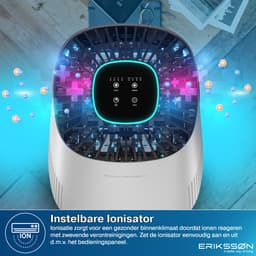 Erikssøn Luchtreiniger Air Purifier Elite - 2x HEPA-14 Filter - Wit - 240 m3/u - Vermindert Stof En Pollen - Met Hepa Filter - Met Ionisator — thumbnail 3