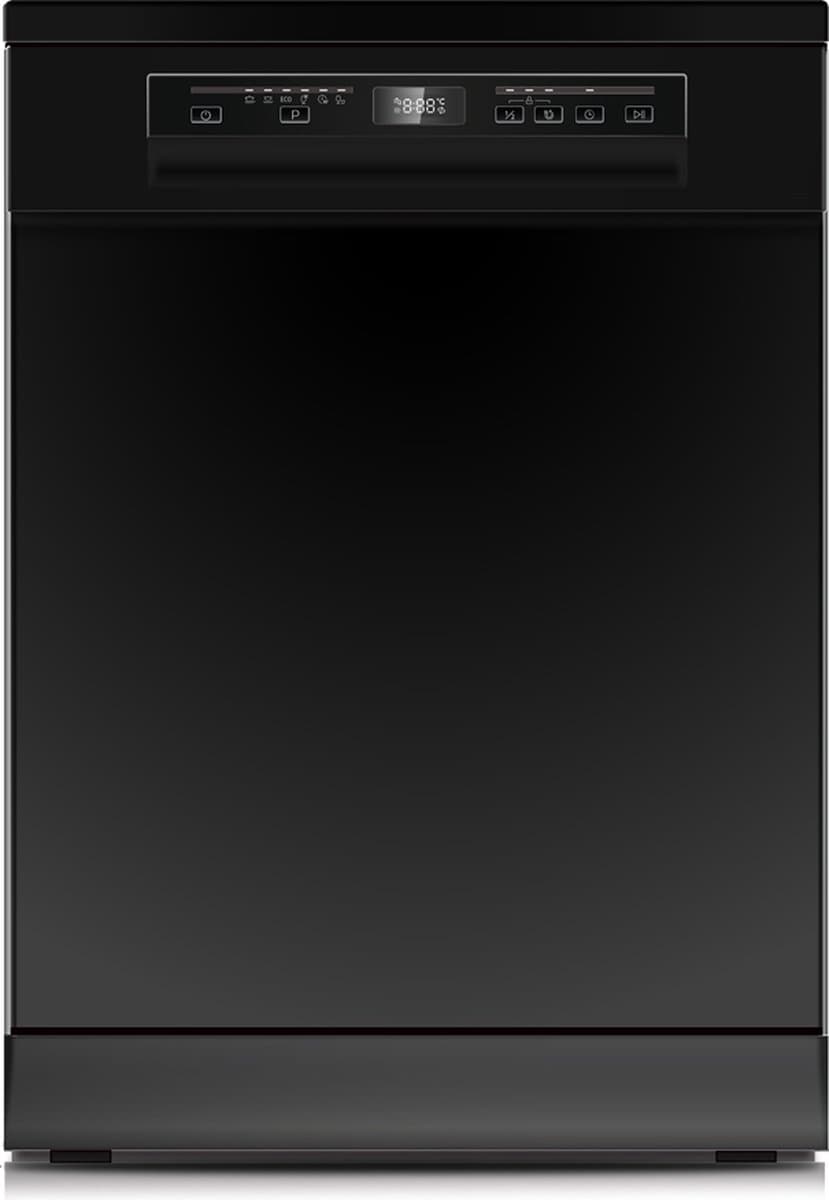 Everglades EVDW5111B - Vrijstaande Vaatwasser - Zwart - D Klasse - Stil 44dB - Aquastop - 14 Couverts - Display - 5 Jaar Garantie — afbeelding 1