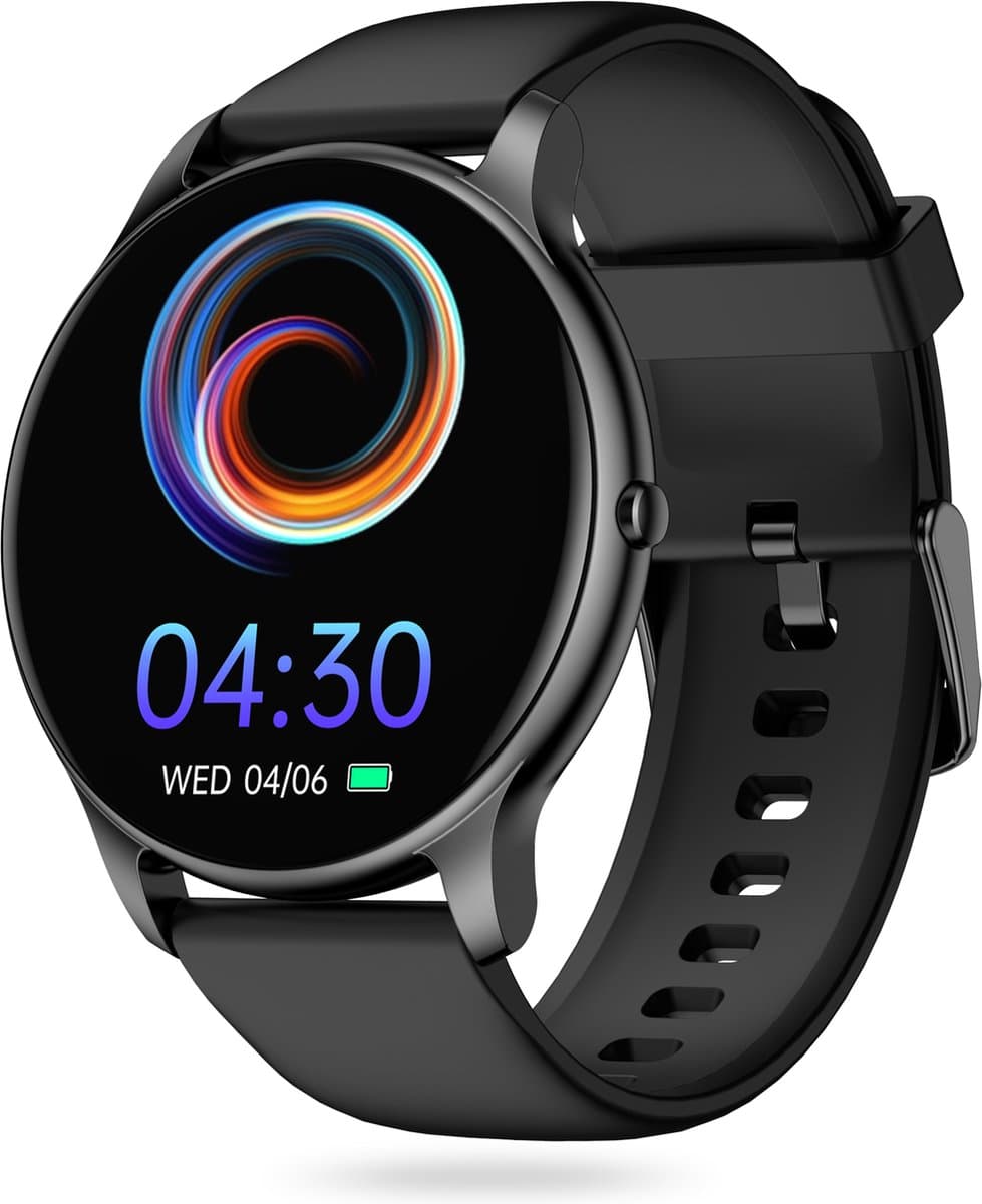 FITAGE Sporthorloge met GPS - Smartwatch Stappenteller Horloge - Activity Tracker - Smartwatches Heren, Dames & Kinderen - Zwart — afbeelding 1