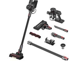 Zedar S900+ Steelstofzuiger draadloos 300Watt met 4 verschillende opzetstukken - Draadloze stofzuiger - zonder zak op accu- Vacuum cleaner