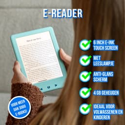eReader 6 inch - E-Reader met Backlight - Ebook Reader - 17H Schermtijd - 4GB - Blauw - Silvergear — thumbnail 8