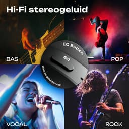 PowerLocus Boom - Koptelefoon Bluetooth - 60 uur batterijduur – Over Ear Koptelefoon Draadloos – 4 EQ-modi - Met Microfoon - Zwart — thumbnail 6