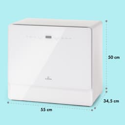 Klarstein Vaatwasser Mini voor 5 Couvert, Stille Kleine Vaatwasser met 7 Programma’s, Kleine Tafelvaatwasser voor Thuis, Kantoor en Camping, Mini Vaatwasser met Wateraansluiting - Vaatwasmachine Afwasmachine Mini-Vaatwasser - 8L - Touch Vrijstaand — thumbnail 8