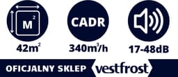 Vestfrost Slimme Luchtreiniger 42 m² - 3 Filters - VP-A1M30WH - 3 Standen - Nachtmodus - Kinderslot — thumbnail 12