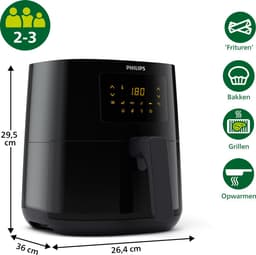 Philips Essential 3000 Series Airfryer L - HD9252/90 - 4L - Tot 4 Personen — thumbnail 11