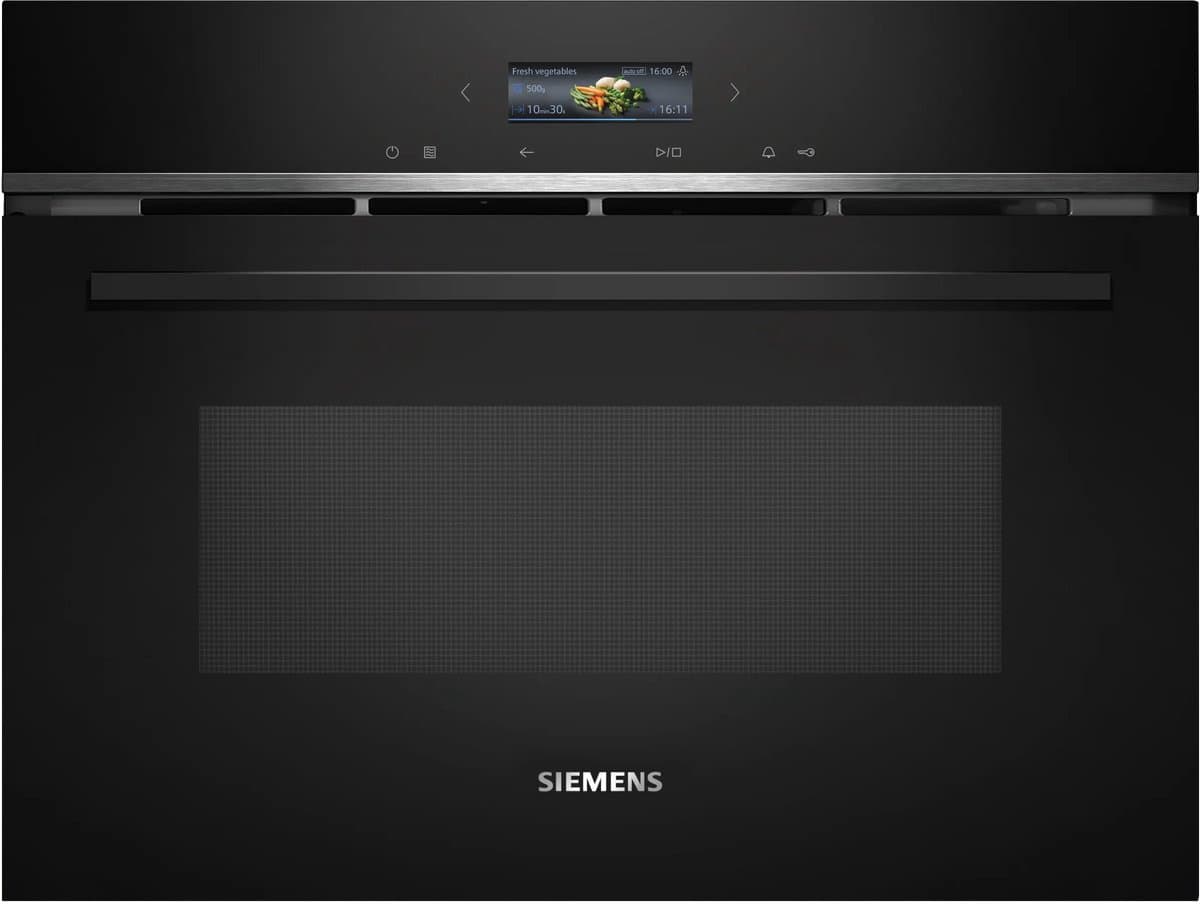 Siemens CE732GXB1-1 iQ700 Inbouwmagnetron met grill Zwart + 3 Jaar Gratis Extra Garantie — afbeelding 1