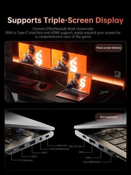 Acemagic - Gaming Laptop - 16 inch - AMD Ryzen 9 6900HX - Ryzen 680M - 512 GB SSD - 16 GB LPDDR5 RAM — thumbnail 5