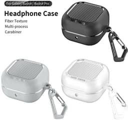 Telestore - hoesje geschikt voor Samsung Galaxy Buds4 / 4 pro hard case cover - zwart - carbon fiber hoesje Beschermhoes - Samsung Galaxy Buds 4 / 4 Pro Cover - Buds4 hoesje — thumbnail 8