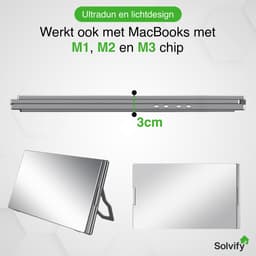 Portable Monitor 2x 16 inch Full HD - OneCable - Tri Screen Laptop Scherm Uitbreider - Extra Scherm Laptop - Draagbare Monitor - Plug & Play - Solvify — thumbnail 6