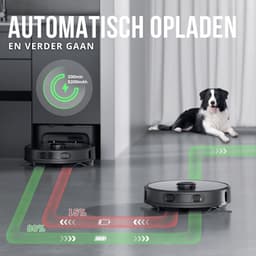 Teendow D65S MAX Robotstofzuiger met Dweilfunctie + Leegstation – 6000 Pa – LiDAR Laser Navigatie – tot 70 dagen automatisch legen – 220 min – App (Tuya) + Alexa/Google – Zwart — thumbnail 8