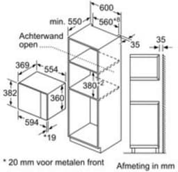 Bosch BFL554MB0-1 Serie 6 Inbouwmagnetron 25 l + 3 Jaar Gratis Extra Garantie — thumbnail 2