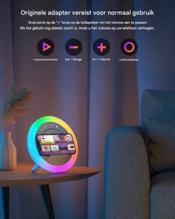 Bluetooth-luidspreker - Nachtlampje- Draadloos Oplaadstation - Telefoonhouder -Slaapkamer En Kinderkamer — thumbnail 2