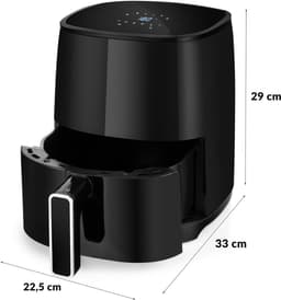 REN® Mini airfryer - Airfryer - Airfryer klein - Zwart - ‎26cm x 30cm x 35cm — thumbnail 5