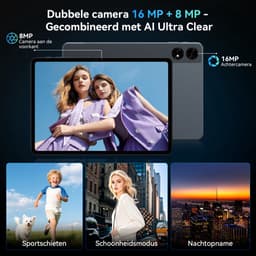 TABWEE T60 - Tablet - 48GB RAM - 256GB ROM - Android 16 - 11 inch - 8000mAh - WIFI Tablet - OTG - Grijs — thumbnail 10