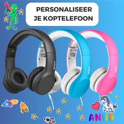 WiseQ Junior Kinderkoptelefoon met Draad – Koptelefoon Jongens – Koptelefoon Kind voor Tablet en School – Hoofdtelefoon met Kabel – 85 dB Volumebegrenzer – Opvouwbaar – Met Stickers – Blauw — thumbnail 7