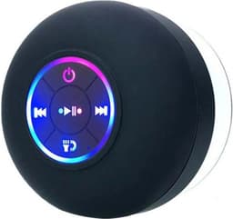 Zwarte Waterdichte LED Bluetooth Douche Luidspreker / speaker met Zuignap - USB Oplaadbaar - Geschikt voor Smartphone, Tablet en PC - IPX-4 — thumbnail 3