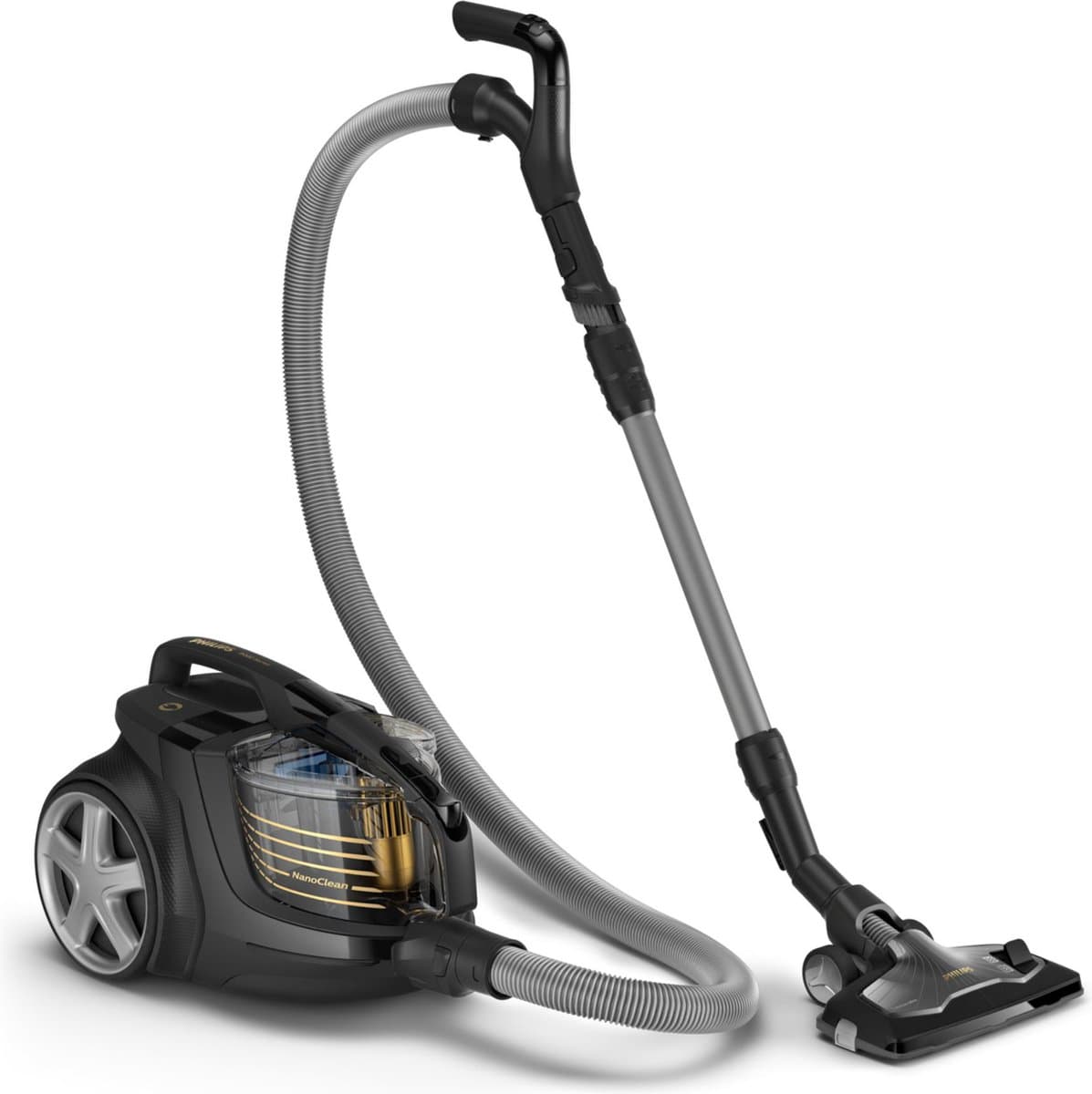 Philips Stofzuiger zonder Zak XB9154/09 - Lang Snoer - Alle Vloertypen - Met HEPA 13 Allergiefilter - Bediening in Handvat - Incl 2 Extra Mondstukken - Zwart — afbeelding 1