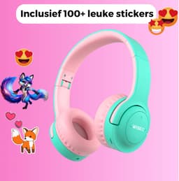 WiseQ HERO Kinderkoptelefoon – Koptelefoon Kids Meisje – Draadloze Bluetooth Hoofdtelefoon met 13dB Demping – 38u Bluetooth – Roze - Unicorn/Bubblegum — thumbnail 13