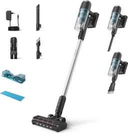 Philips Steelstofzuiger Met Dweilfunctie XC3131/01 - Draadloos - Zuigmond met LED verlichting - Zonder Zak - Handstofzuiger - Alle Vloertypen - Matzwart — thumbnail 18
