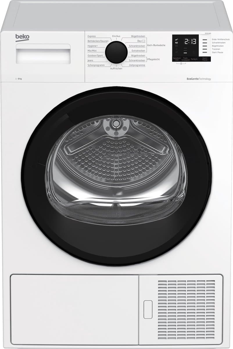Beko DR81480 - Droger - Warmtepompdroger - Voorlader - 64 dB - 8 kg - Wit — afbeelding 1