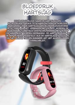 DrPhone KidsTime X13 – Smartwatch Voor Kinderen – IP68 Waterdichte Smartwatch – Hartslagmonitor – Slaapmonitoring – Mobiele App (Alleen voor Android Systeem) - 0.96 Inch TFT Kleurenscherm – Stappenteller – Calorie teller - Zwart — thumbnail 3