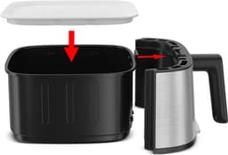 Tefal Easy Fry Silence Deluxe EY552D - Stille Airfryer - 5L - XL Formaat - Stil - Voor 6 Personen — thumbnail 6