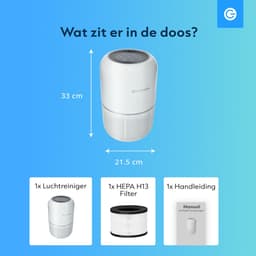 Luchtreiniger Pro met App en Vervangbare HEPA 13 Filter en UV-Lamp - Air Purifier - 165m3/u - Air Cleaner - 4 Standen - Koolstoffilter - Tegen Hooikoorts, Huisstofmijt, Allergie, Stof, Geur, Rook - Wit - Silvergear — thumbnail 7