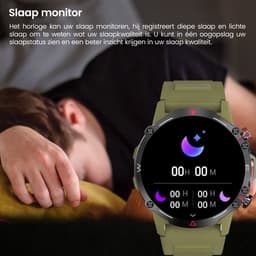 Mawiva Tech PRO - Smartwatch - AMOLED - Smartwatch Heren - Mawiva Tech Smartwatch - Geschikt voor iOS en Android - Nederlandstalig - Sporthorloge - Gezondheidsanalyse - Sportanalyse - Bellen - Muziek/Audio Luisteren - Ergonomisch - Zwart — thumbnail 6