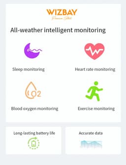 WizBay Premium Select® Zilveren FrostLook Smart Ring Dames Heren - Oplaad Case - Hypoallergeen - Hartslag & Slaap Monitor - IP68 Waterdicht - O2 Meting - Gesture Functie - Multiple Sport Modi - #10 — thumbnail 15