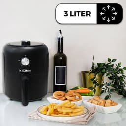 Kicinn Airfryer - Airfryer XL - Hetelucht friteuse - 3 Liter - 1000 Watt - Zwart — thumbnail 7