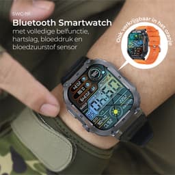 Denver Smartwatch Dames & Heren - Android & iOS - Volledige Belfunctie - 100 Sportmodi - Sporthorloge - Hartslagmeter - Bloeddrukmeter - Stappenteller - Saturatiemeter - Slaapmonitor - Social Media Activiteit - SWC191- Zwart — thumbnail 2