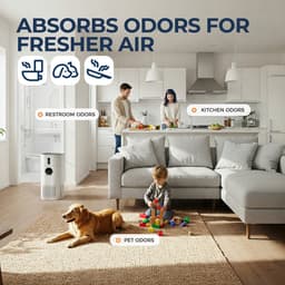 Glowstride 2-in-1 luchtreiniger - huisallergieën en huisdierenhaar - rokers in de slaapkamer - H13 True HEPA - luchtbevochtiger - air purifier - filter, wit — thumbnail 5