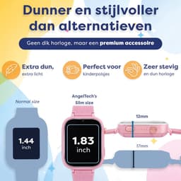 AngelTech Ultra GPS Horloge Kind Met Simkaart 4G – SOS knop – Smartwatch Kinderen – Whatsapp - HD Camera en Videobellen – Smartwatch Kind – GPS Tracker Kind – Smartwatch Kids - Elke polsmaat – Roze — thumbnail 7