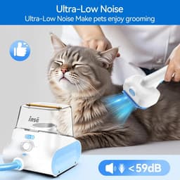 P30 Hondenverzorging - Vacuüm - Ultra-Low Noise - Pet - Stofzuiger - Grooming Kits - met 4,5L Grote Capaciteit Stofbox - Huisdier - Wit — thumbnail 4
