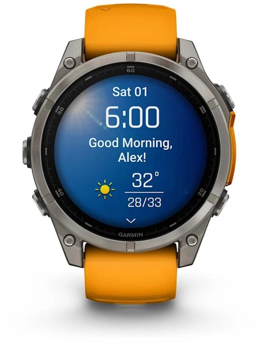 Garmin Fenix 8 Sapphire AMOLED 47mm - Titanium - Multisport GPS Smartwatch - Spark Orange/Graphite — afbeelding 1