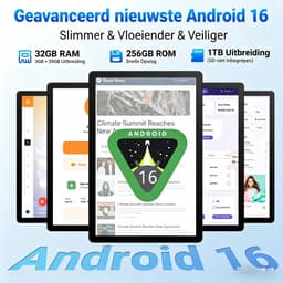 K6PRO Tablet - 11 inch Tablets - 32GB RAM(3G+29GB) - 256GB opslag - 7800mAh - WiFi6 - Bluetooth 5.3 - Zwart — thumbnail 3