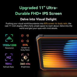 Blackview Active 10 pro Robuste Tablette 5G - 36GB RAM - 512GB ROM - 11 inch 180Hz - 30000 mAh 55W - 108MP+50MP Camera - 20MP Nachtzicht - GPS NFC - Zwart — thumbnail 11