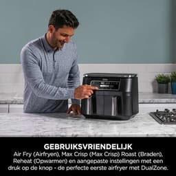 Ninja Foodi AF200EU Dubbele Airfryer XXL - Dubbele Mand - 7.6 Liter - Dual Zone Technologie — thumbnail 2
