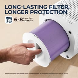UFTA Luchtreiniger - Bevochtiger - Airpurifier - H13 True Hepa - Filter - Huisallergieën - Huisdierenhaar - 2 in 1 - Wit — thumbnail 5
