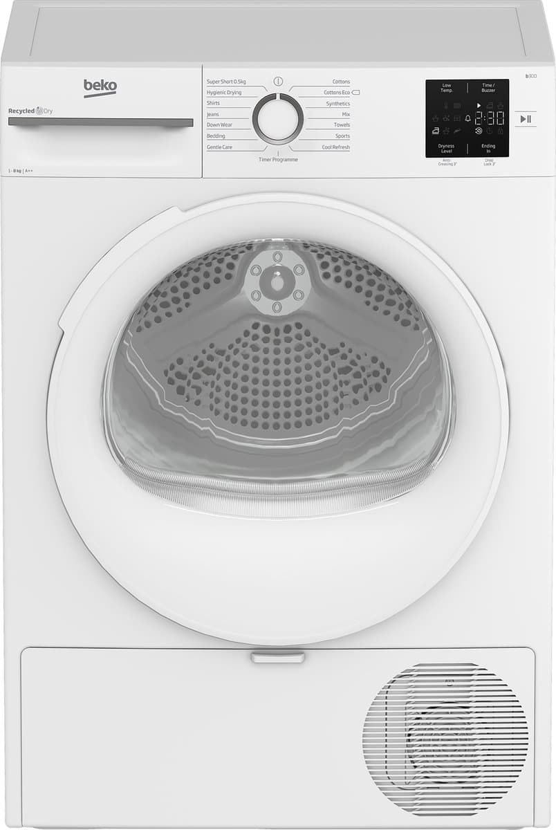 Beko BM3T3822NW wasdroger Vrijstaand 8 kg — afbeelding 1