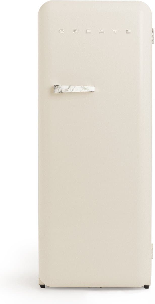 CREATE - Koelkast in retrostijl - Gebroken wit - Handvat Marmer - FRIDGE RETRO 281L — afbeelding 1