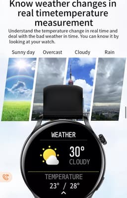 Smartwatch Rankos AK37 - sporthorloge zilver staal bandje - Fitness - Stappenteller - Hartslag - Slaapmonitor - Bluetooth bellen-Bel/message herinnering - Camera Bediening-IP67 Waterbestendig - Met APP-Weer informatie -Stopwatch - Muziek — thumbnail 10