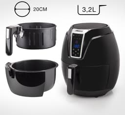 Princess Digitale Airfryer XL 182021 - Heteluchtfriteuse - 3.2 liter - 8 voorgeprogrammeerde programma’s - Inclusief grillrek - Zwart — thumbnail 10