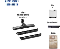SCH® Steelstofzuiger met snoer - Steelstofzuiger - Stofzuiger - Blauw - ‎47cm x 39cm x 36cm — thumbnail 6