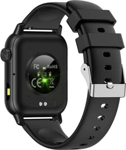 Smartwatch voor Dames en Heren - RVS, Siliconen Bandje - Hartslagmeter - Stappenteller - Slaapmonitor - Multisport - Compatibel met Android en iOS - Waterproof - Zwart en Roze — thumbnail 4